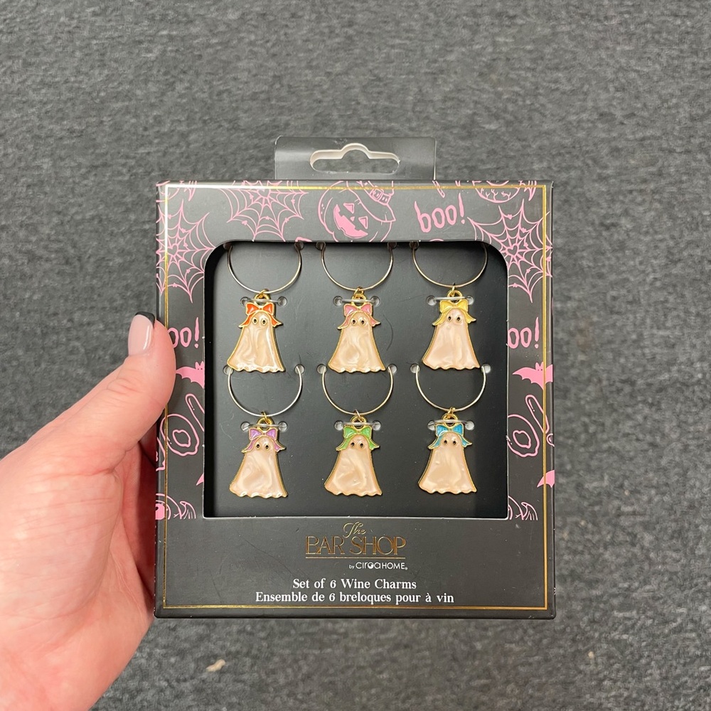 Colorful Ghost Wine Charms- Set of 6